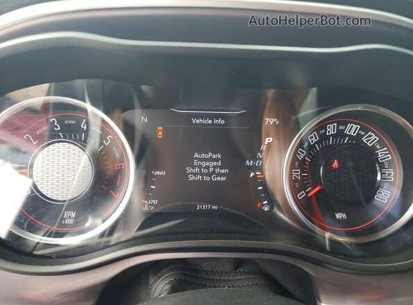2C3CDZFJ1KH750130 2019 DODGE CHALLENGER Burgundy ხელსაწყოთა პანელის ხედი