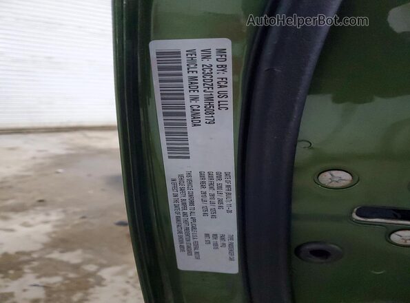 2C3CDZFJ1MH508179 2021 DODGE CHALLENGER Green VIN կոդի պիտակի տեսք