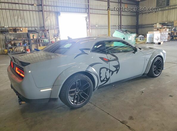 2C3CDZFJ1MH619363 2021 DODGE CHALLENGER Серый Задняя правая четверть
