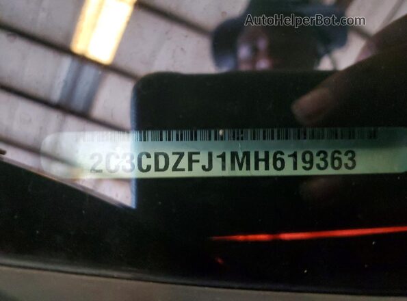 2C3CDZFJ1MH619363 2021 DODGE CHALLENGER Серый Вид подкапотного пространства