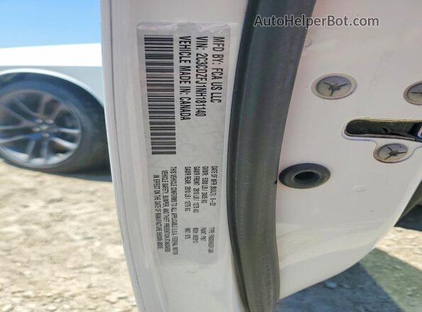 2C3CDZFJ1NH181140 2022 DODGE CHALLENGER White ძრავის განყოფილების ხედი