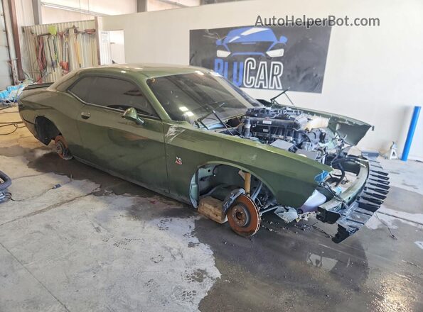 2C3CDZFJ2MH676672 2021 DODGE CHALLENGER Зеленый Передняя правая четверть