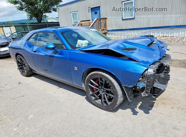 2C3CDZFJ2NH137387 2022 DODGE CHALLENGER Синий Передняя правая четверть