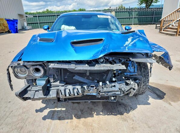 2C3CDZFJ2NH137387 2022 DODGE CHALLENGER Синий Вид спереди