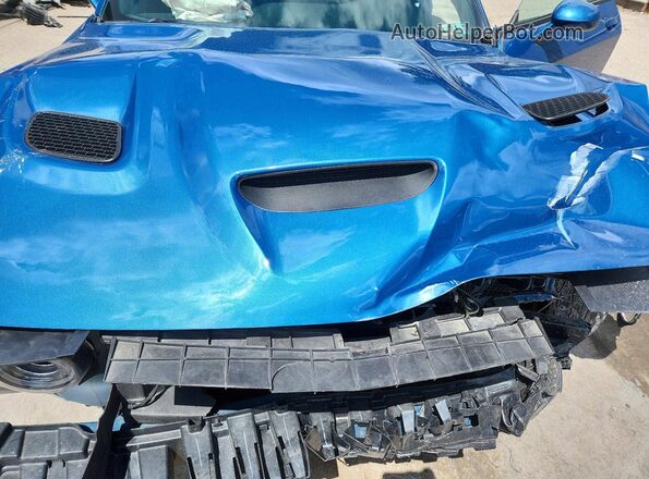 2C3CDZFJ2NH137387 2022 DODGE CHALLENGER Синий Вид задней части салона