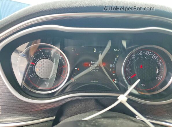 2C3CDZFJ3JH318377 2018 DODGE CHALLENGER Серый Вид щитка приборов