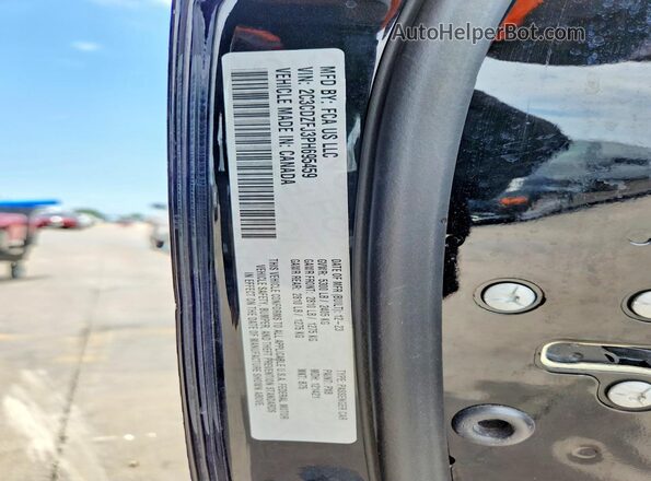 2C3CDZFJ3PH695459 2023 DODGE CHALLENGER Black VIN sticker view