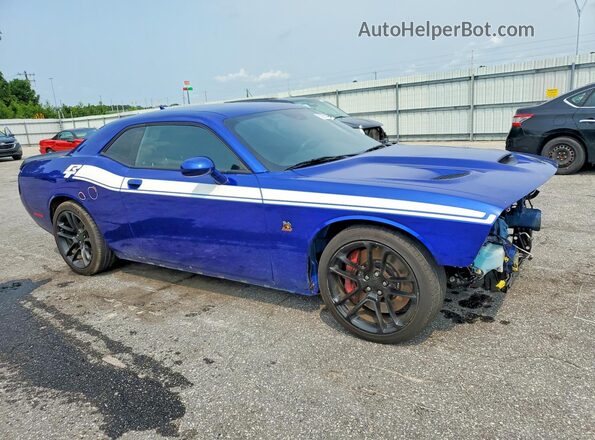 2C3CDZFJ4NH144258 2022 DODGE CHALLENGER Blue Przód prawy