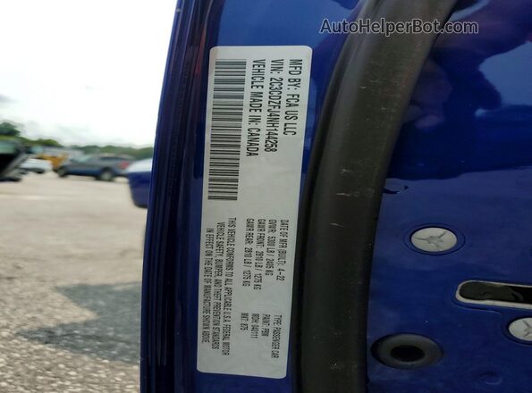 2C3CDZFJ4NH144258 2022 DODGE CHALLENGER Blue Widok komory silnika