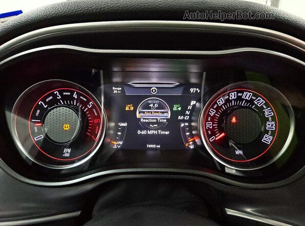 2C3CDZFJ6KH518266 2019 DODGE CHALLENGER Gray Instrument cluster view