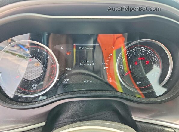 2C3CDZFJ6NH175060 2022 DODGE CHALLENGER Orange Vista del cuadro de instrumentos