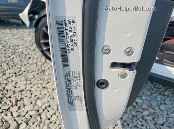 2C3CDZFJ6NH247438 2022 DODGE CHALLENGER Белый Вид подкапотного пространства