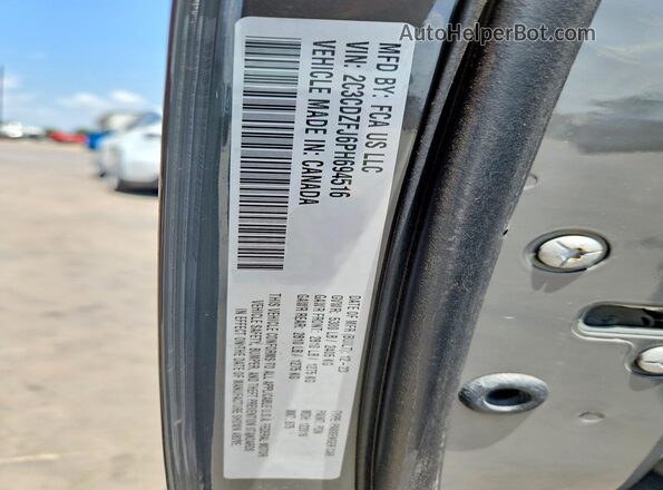 2C3CDZFJ6PH694516 2023 DODGE CHALLENGER Серый Вид подкапотного пространства