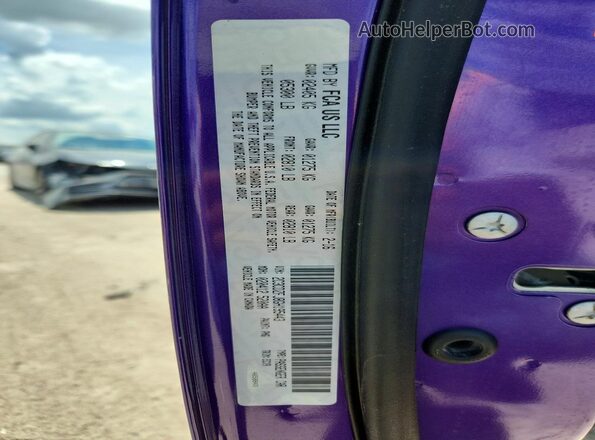 2C3CDZFJ8GH195443 2016 DODGE CHALLENGER Purple Widok naklejki z numerem VIN