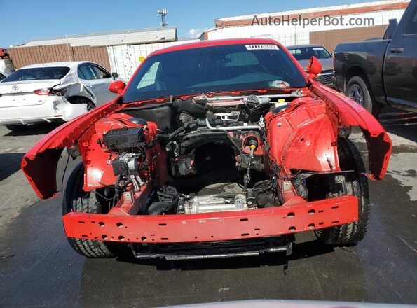 2C3CDZFJ9GH256993 2016 DODGE CHALLENGER Red Widok naklejki z numerem VIN