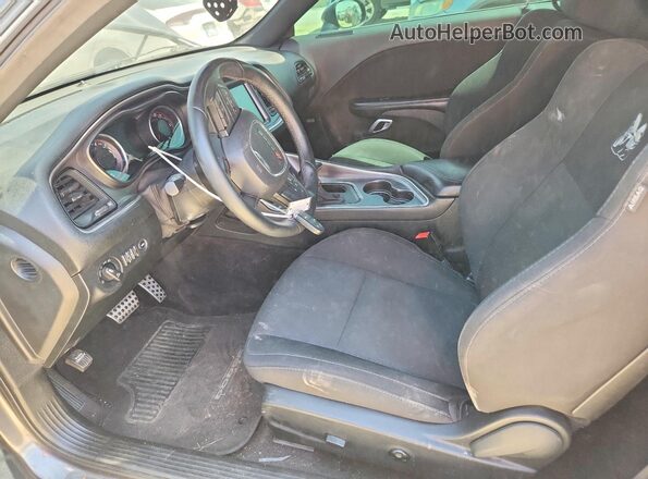 2C3CDZFJXGH345861 2016 DODGE CHALLENGER Gray წინა სალონის ხედი