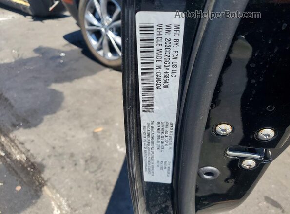 2C3CDZGG3PH686408 2023 DODGE CHALLENGER Black Vista de la etiqueta del VIN