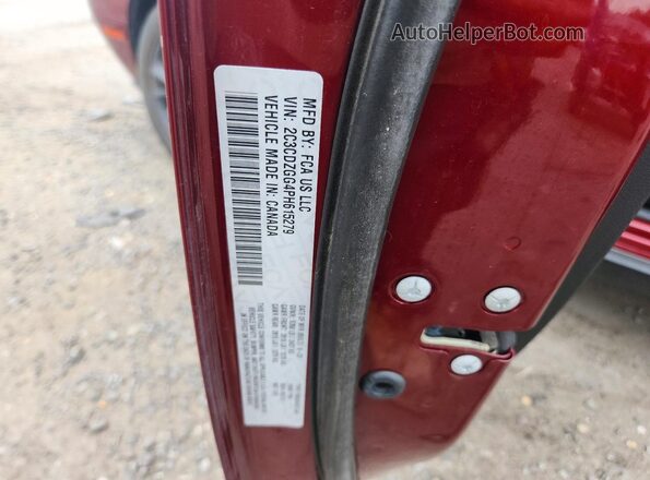 2C3CDZGG4PH615279 2023 DODGE CHALLENGER Red ძრავის განყოფილების ხედი