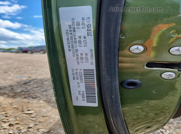 2C3CDZGGXJH257127 2018 DODGE CHALLENGER Green Vista de la etiqueta del VIN
