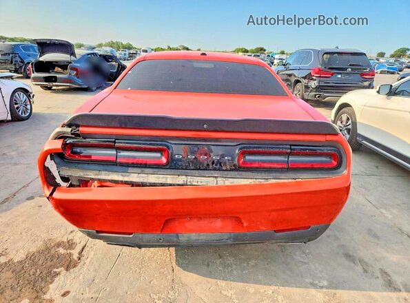 2C3CDZJG2KH596300 2019 DODGE CHALLENGER Orange Вид ззаду