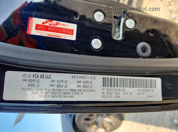 2C3CDZJG2KH661548 2019 DODGE CHALLENGER Black Vista del compartimento del motor