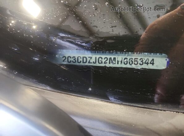 2C3CDZJG2MH665344 2021 DODGE CHALLENGER Blue Вид підкапотного простору