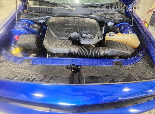 2C3CDZJG2MH665344 2021 DODGE CHALLENGER Blue Вид задньої частини салону