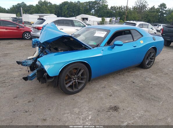 2C3CDZJG3KH509424 2019 DODGE CHALLENGER Blue Передня ліва чверть
