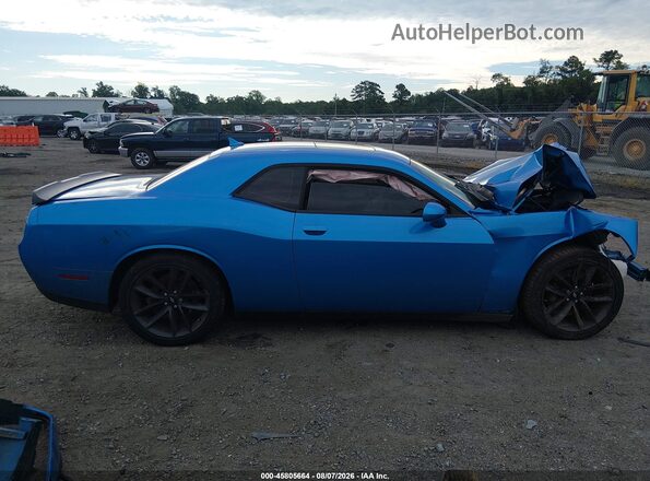 2C3CDZJG3KH509424 2019 DODGE CHALLENGER Blue Вид задньої частини салону