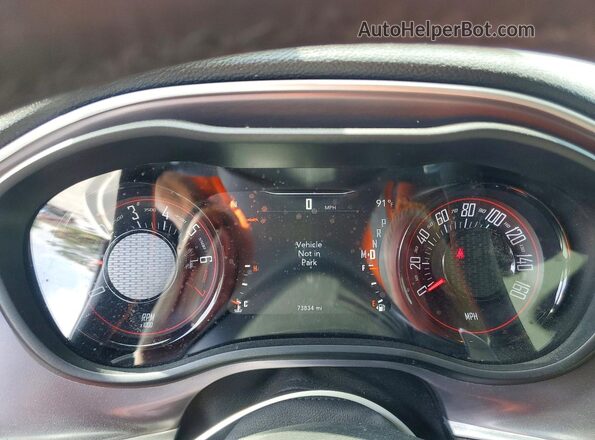2C3CDZJG5KH557443 2019 DODGE CHALLENGER White Instrument cluster view