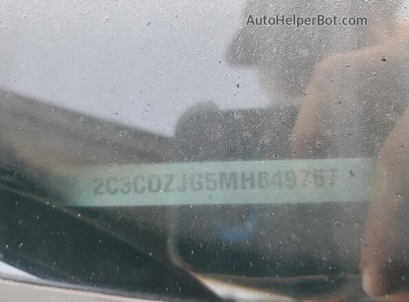 2C3CDZJG5MH649767 2021 DODGE CHALLENGER Green Вид підкапотного простору