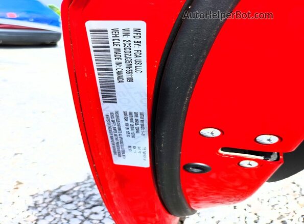 2C3CDZJG5MH661109 2021 DODGE CHALLENGER Red Widok komory silnika