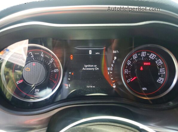 2C3CDZJG5NH254442 2022 DODGE CHALLENGER White Vista del cuadro de instrumentos