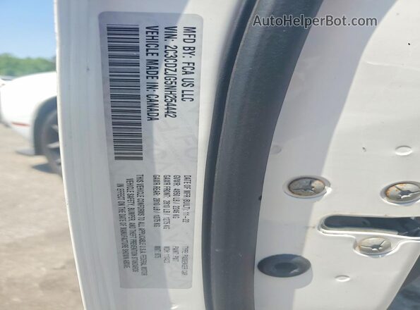 2C3CDZJG5NH254442 2022 DODGE CHALLENGER White Vista del compartimento del motor