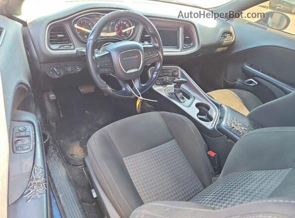 2C3CDZJG6NH230098 2022 DODGE CHALLENGER Blue Dashboard view
