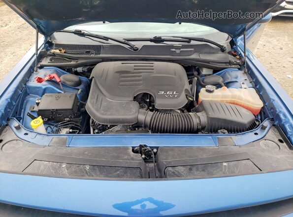 2C3CDZJG6NH254448 2022 DODGE CHALLENGER Blue Rear interior view