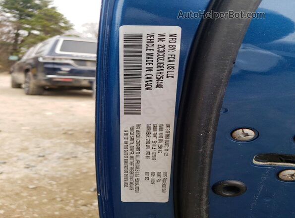 2C3CDZJG6NH254448 2022 DODGE CHALLENGER Blue Engine compartment view