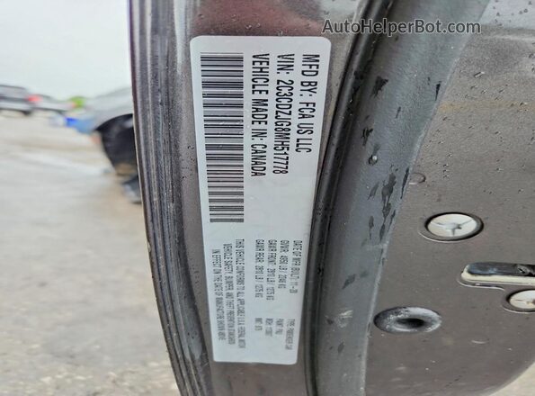 2C3CDZJG8MH517778 2021 DODGE CHALLENGER Gray VIN კოდის სტიკერის ხედი