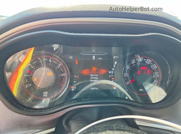 2C3CDZJG8MH517778 2021 DODGE CHALLENGER Gray ხელსაწყოთა პანელის ხედი