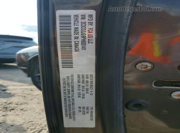 2C3CDZJG9PH655141 2023 DODGE CHALLENGER Gray Widok naklejki z numerem VIN