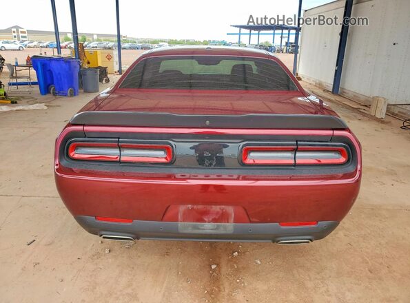 2C3CDZJGXPH634234 2023 DODGE CHALLENGER Burgundy უკანა ხედი