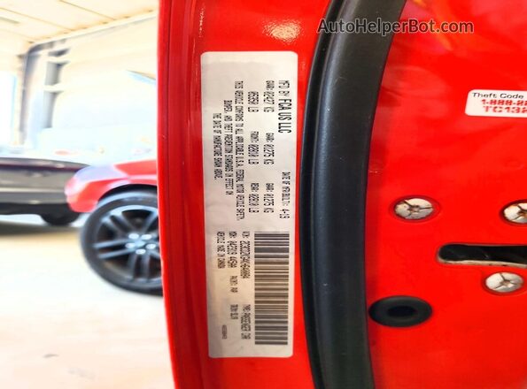 2C3CDZKG4KH640084 2019 DODGE CHALLENGER Orange Vista de la etiqueta del VIN