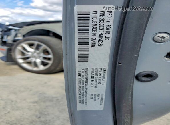 2C3CDZKG8NH149389 2022 DODGE CHALLENGER Gray 