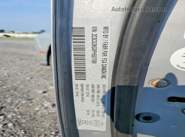 2C3CDZKG8PH507769 2023 DODGE CHALLENGER Silver VIN კოდის სტიკერის ხედი
