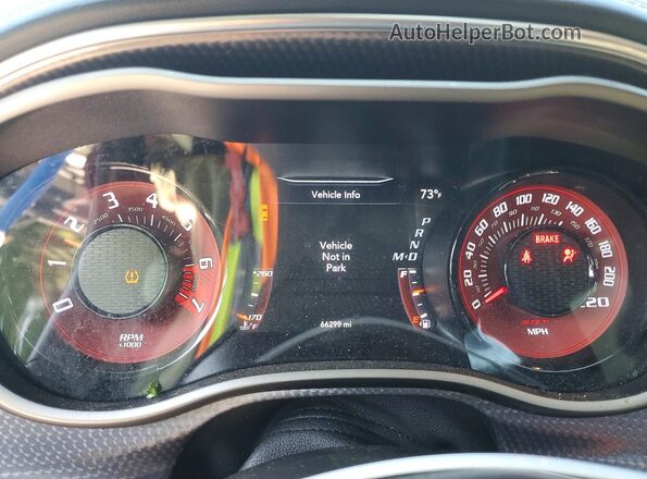 2C3CDZL93LH131749 2020 DODGE CHALLENGER Red Instrument cluster view