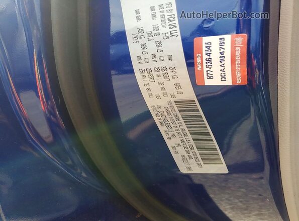 2C4RC1AG6JR263519 2018 CHRYSLER PACIFICA Blue VIN կոդի պիտակի տեսք