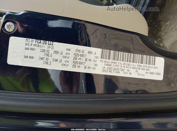 2C4RC1BG0GR173001 2016 CHRYSLER TOWN & COUNTRY Blue ძრავის განყოფილების ხედი