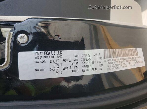 2C4RC1BG0JR120127 2018 CHRYSLER PACIFICA Black VIN կոդի պիտակի տեսք