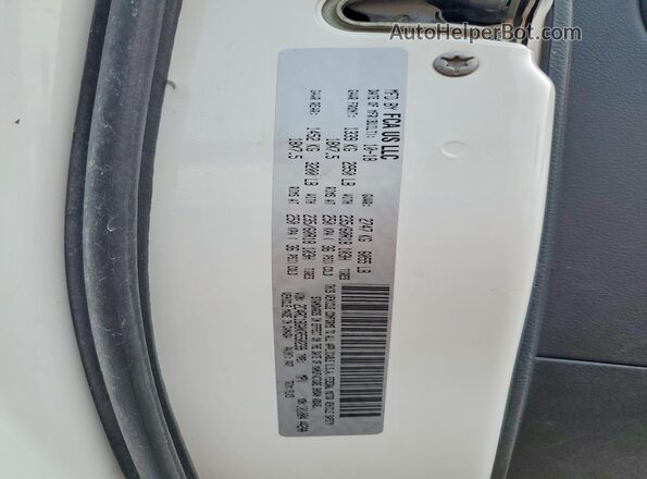 2C4RC1BG0KR550239 2019 CHRYSLER PACIFICA White VIN კოდის სტიკერის ხედი