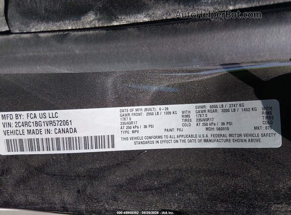 2C4RC1BG1VR572061 2027 CHRYSLER PACIFICA Черный Вид подкапотного пространства